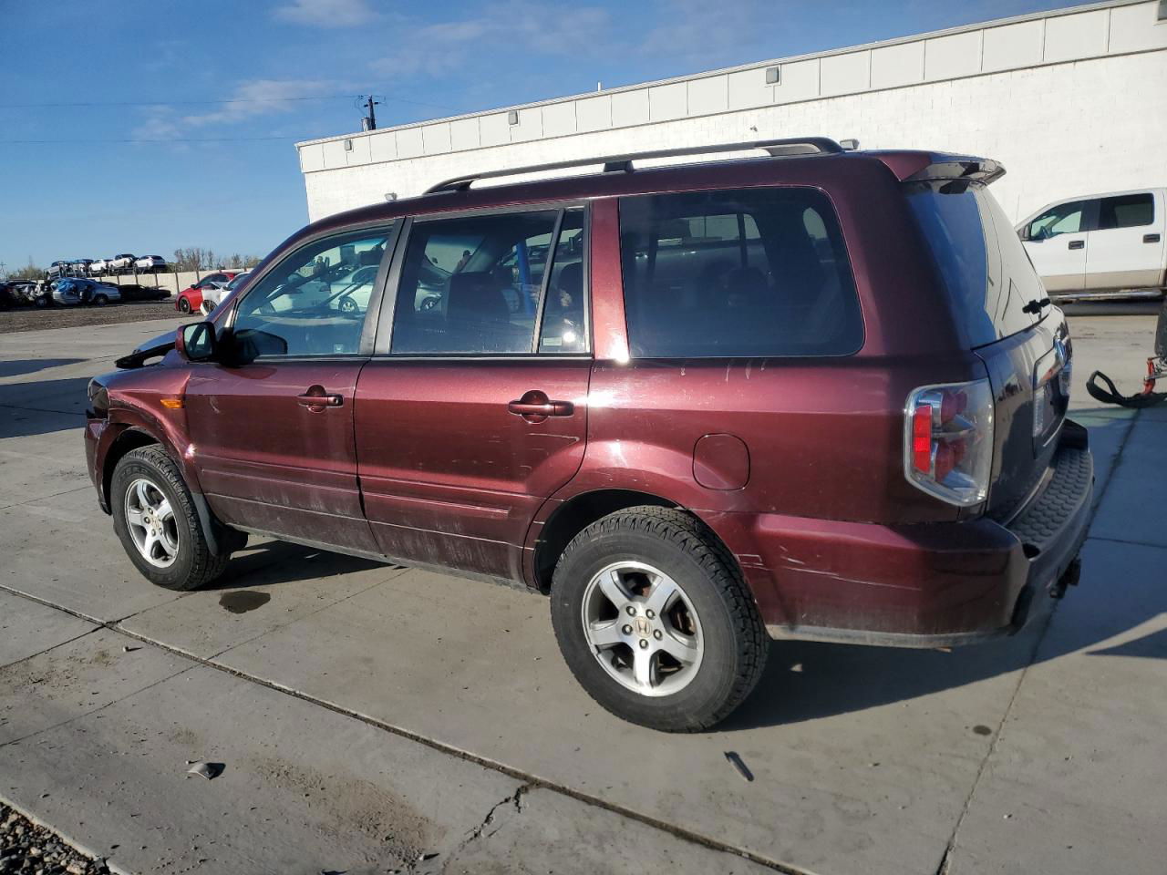 2007 Honda Pilot Exl Бордовый vin: 2HKYF185X7H530884