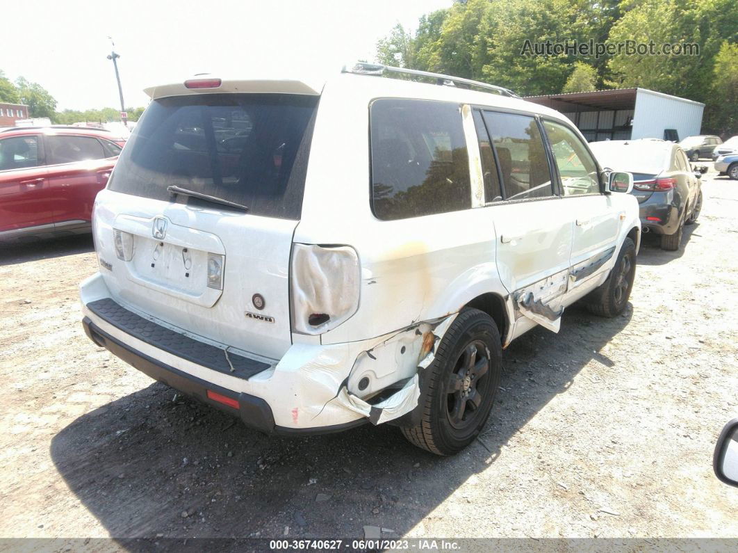 2007 Honda Pilot Ex-l Белый vin: 2HKYF18607H536847