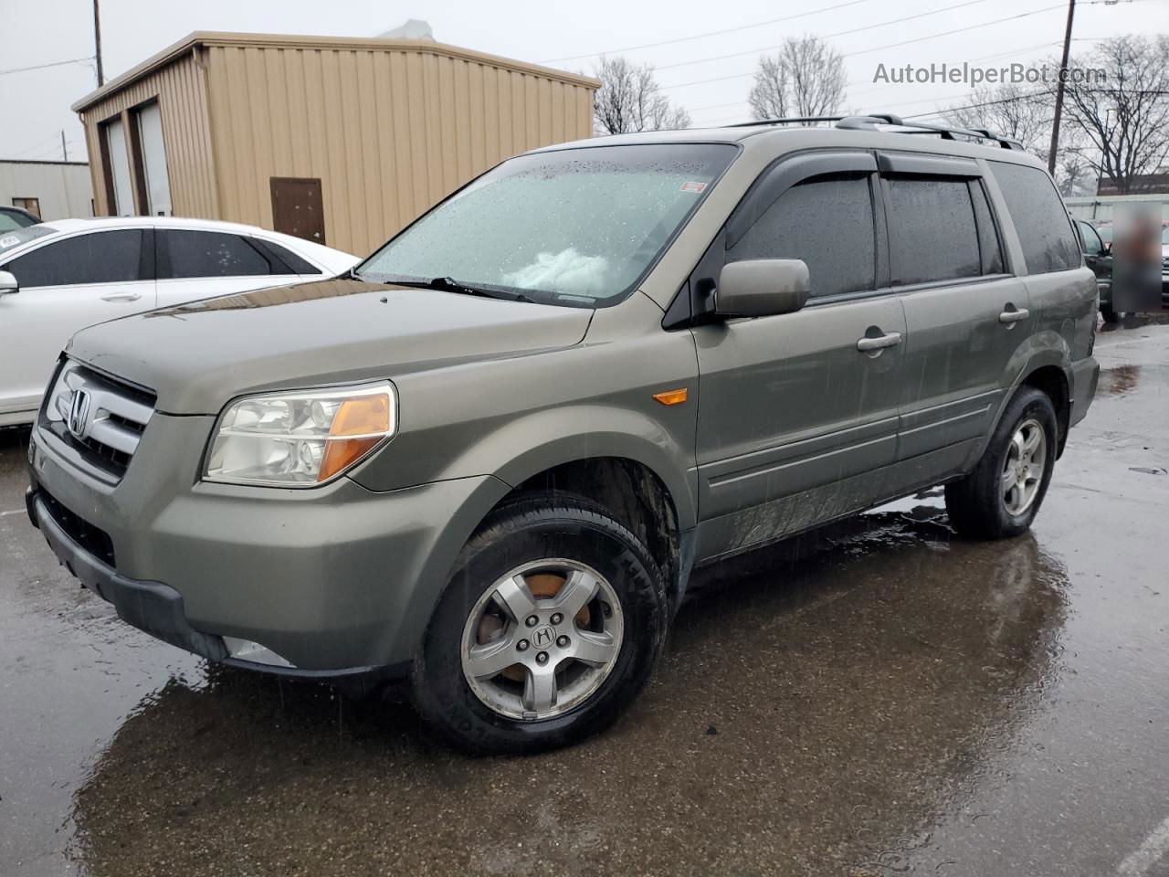 2007 Honda Pilot Exl Зеленый vin: 2HKYF18627H512758