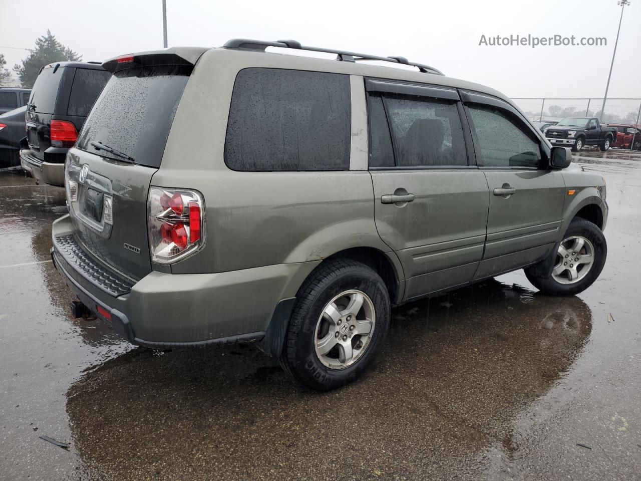 2007 Honda Pilot Exl Green vin: 2HKYF18627H512758