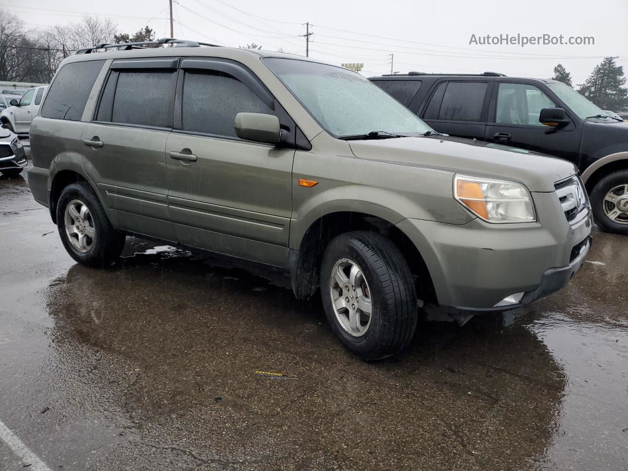 2007 Honda Pilot Exl Зеленый vin: 2HKYF18627H512758