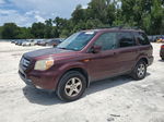 2007 Honda Pilot Exl Maroon vin: 2HKYF18637H501512