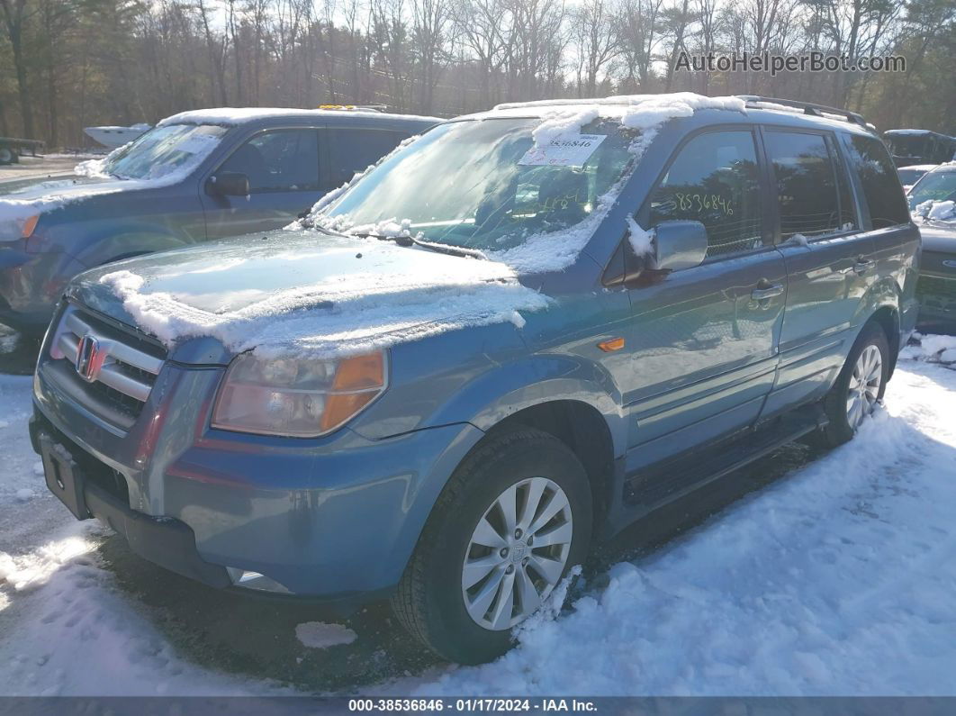 2007 Honda Pilot Ex-l Blue vin: 2HKYF18637H540407