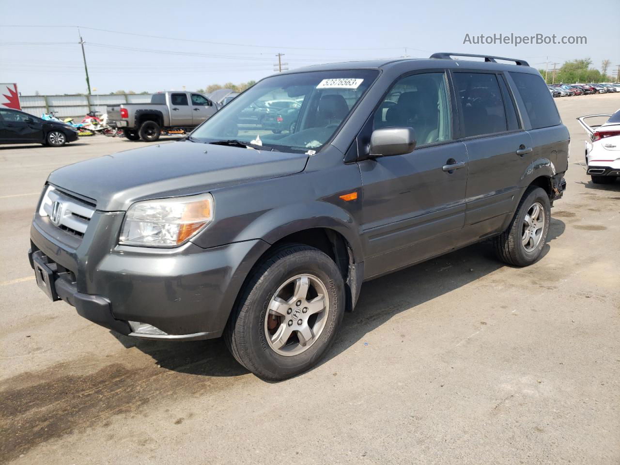 2007 Honda Pilot Exl Gray vin: 2HKYF18647H504337