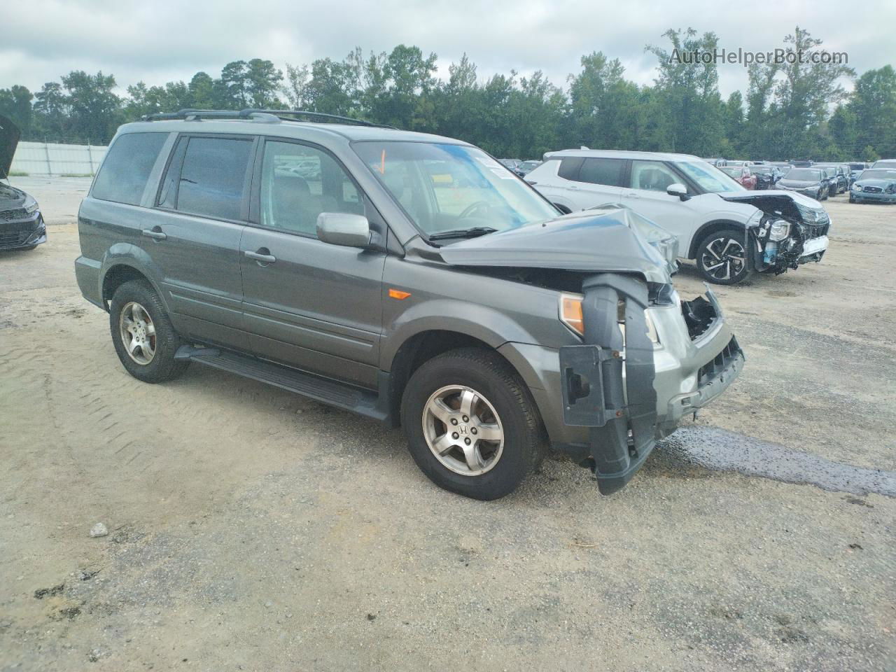 2007 Honda Pilot Exl Gray vin: 2HKYF18657H508042