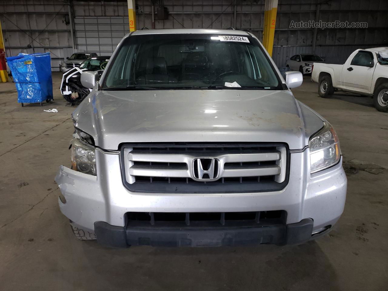 2007 Honda Pilot Exl Silver vin: 2HKYF18657H514083