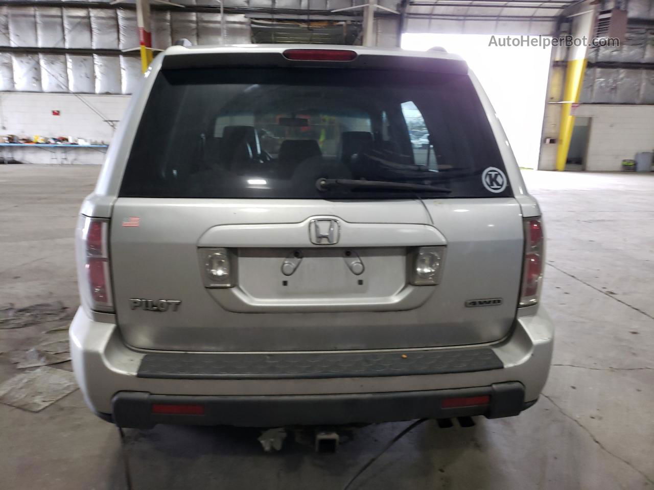 2007 Honda Pilot Exl Silver vin: 2HKYF18657H514083