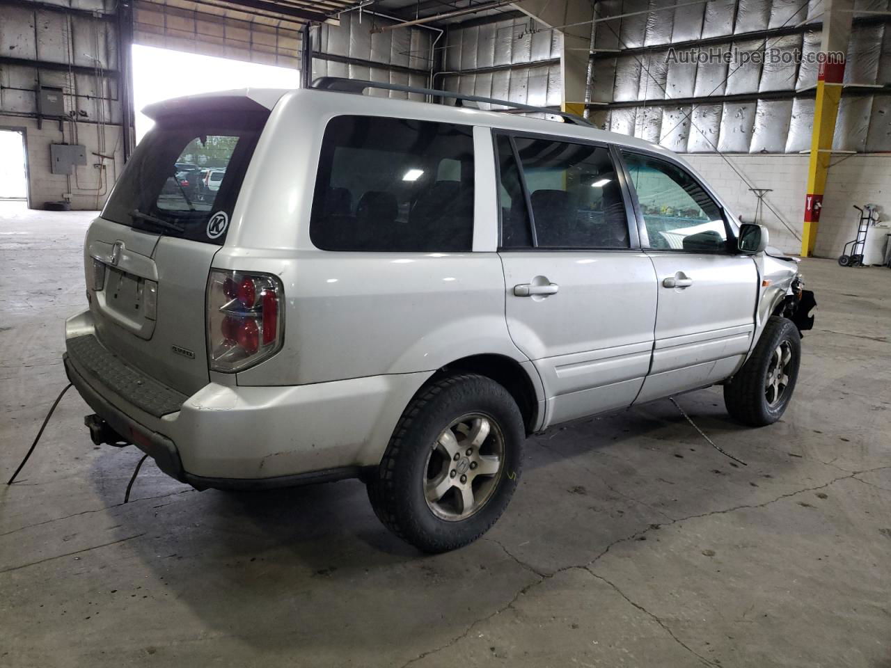 2007 Honda Pilot Exl Silver vin: 2HKYF18657H514083