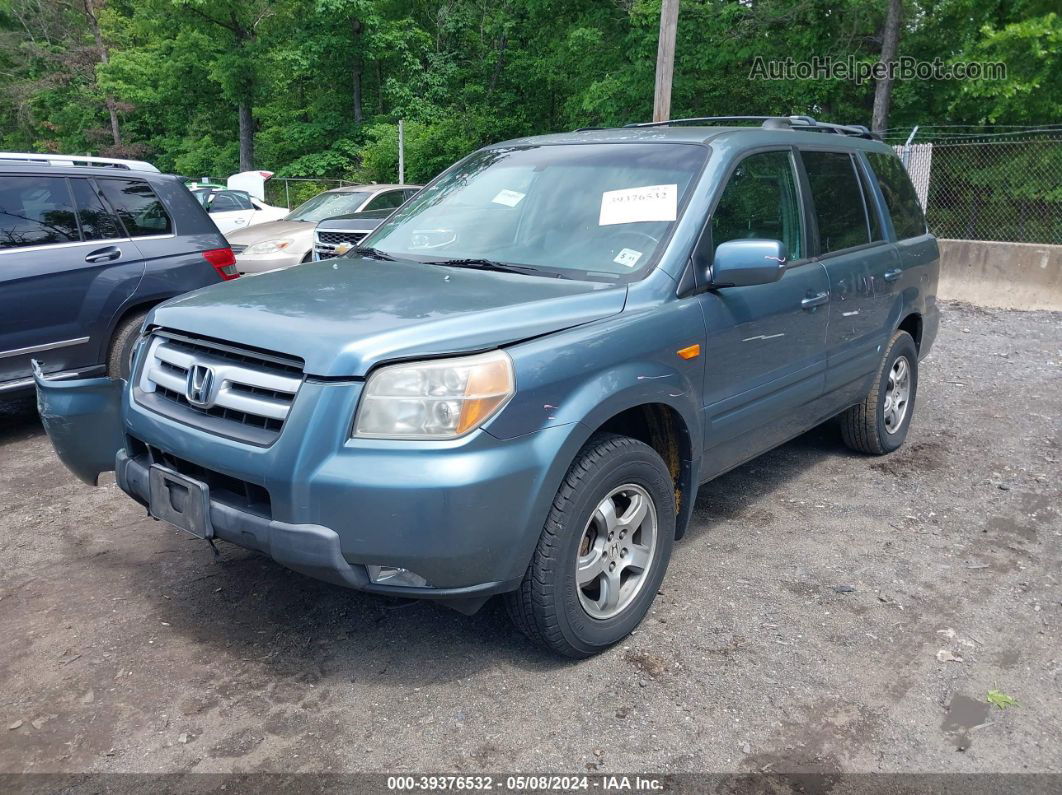 2007 Honda Pilot Ex-l Blue vin: 2HKYF18677H541009