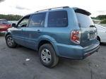 2007 Honda Pilot Exl Blue vin: 2HKYF18687H509833