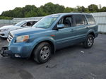 2007 Honda Pilot Exl Blue vin: 2HKYF18687H509833