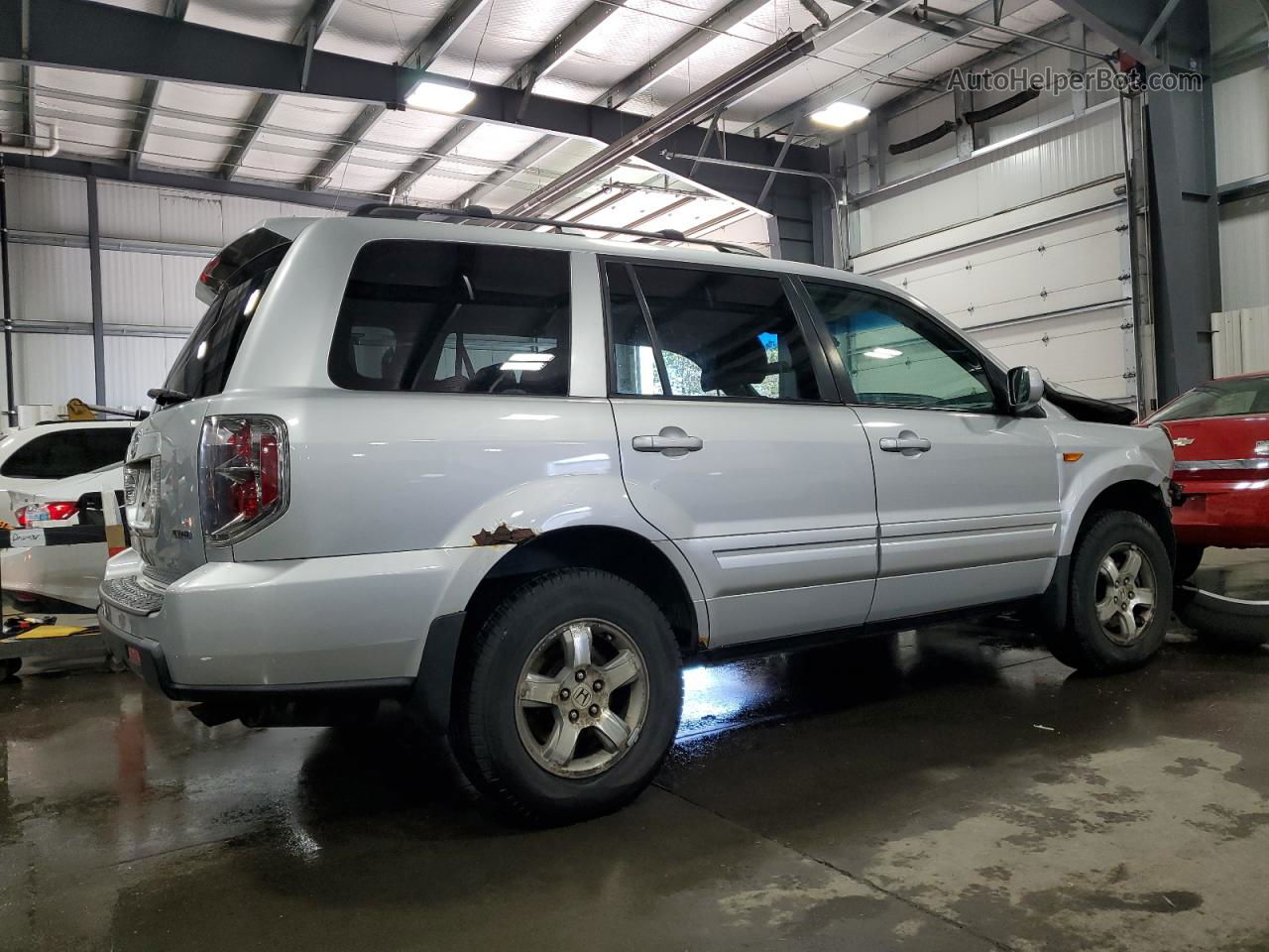 2007 Honda Pilot Exl Silver vin: 2HKYF18697H515477