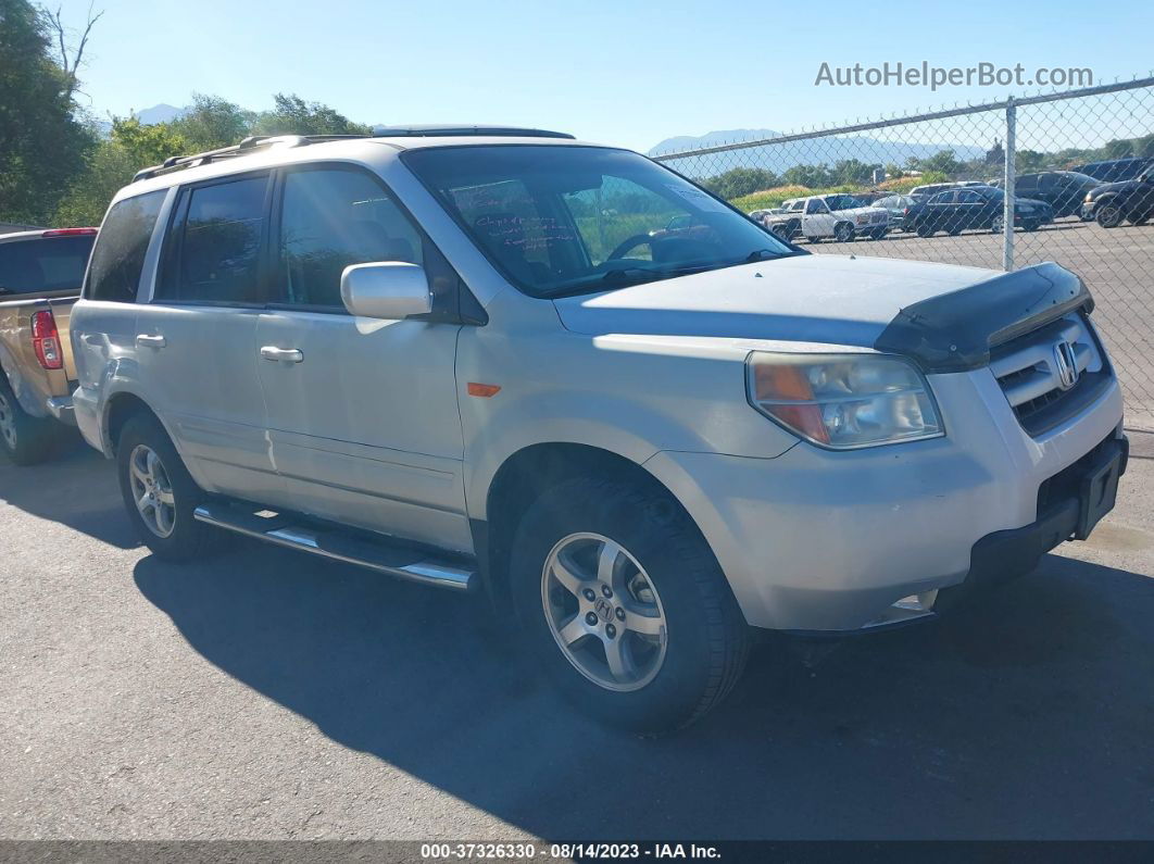 2007 Honda Pilot Ex-l Silver vin: 2HKYF18697H516970