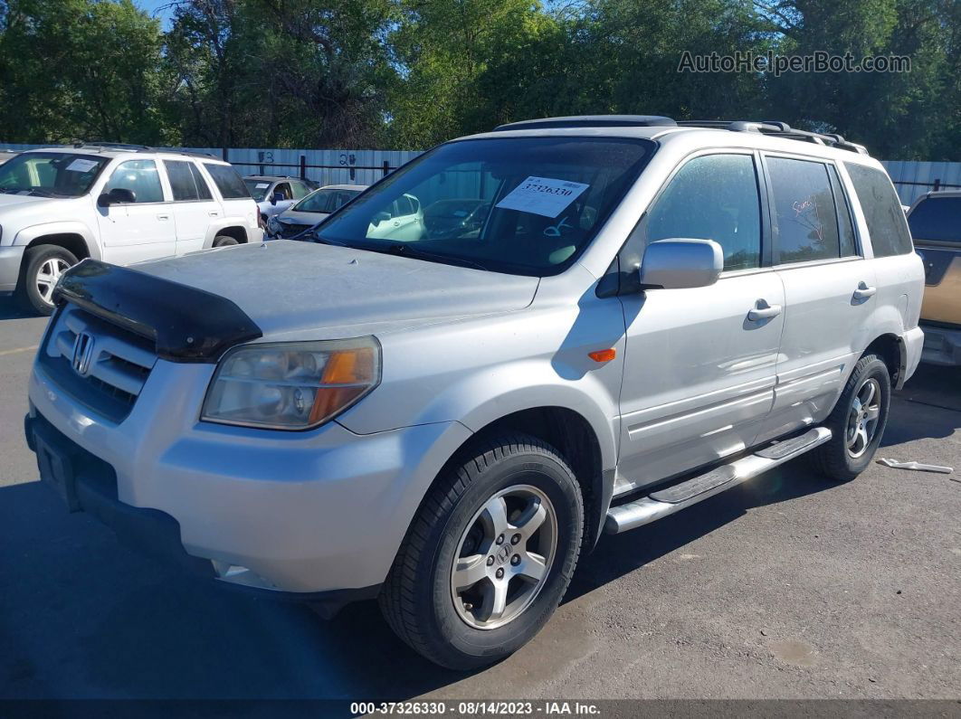 2007 Honda Pilot Ex-l Silver vin: 2HKYF18697H516970