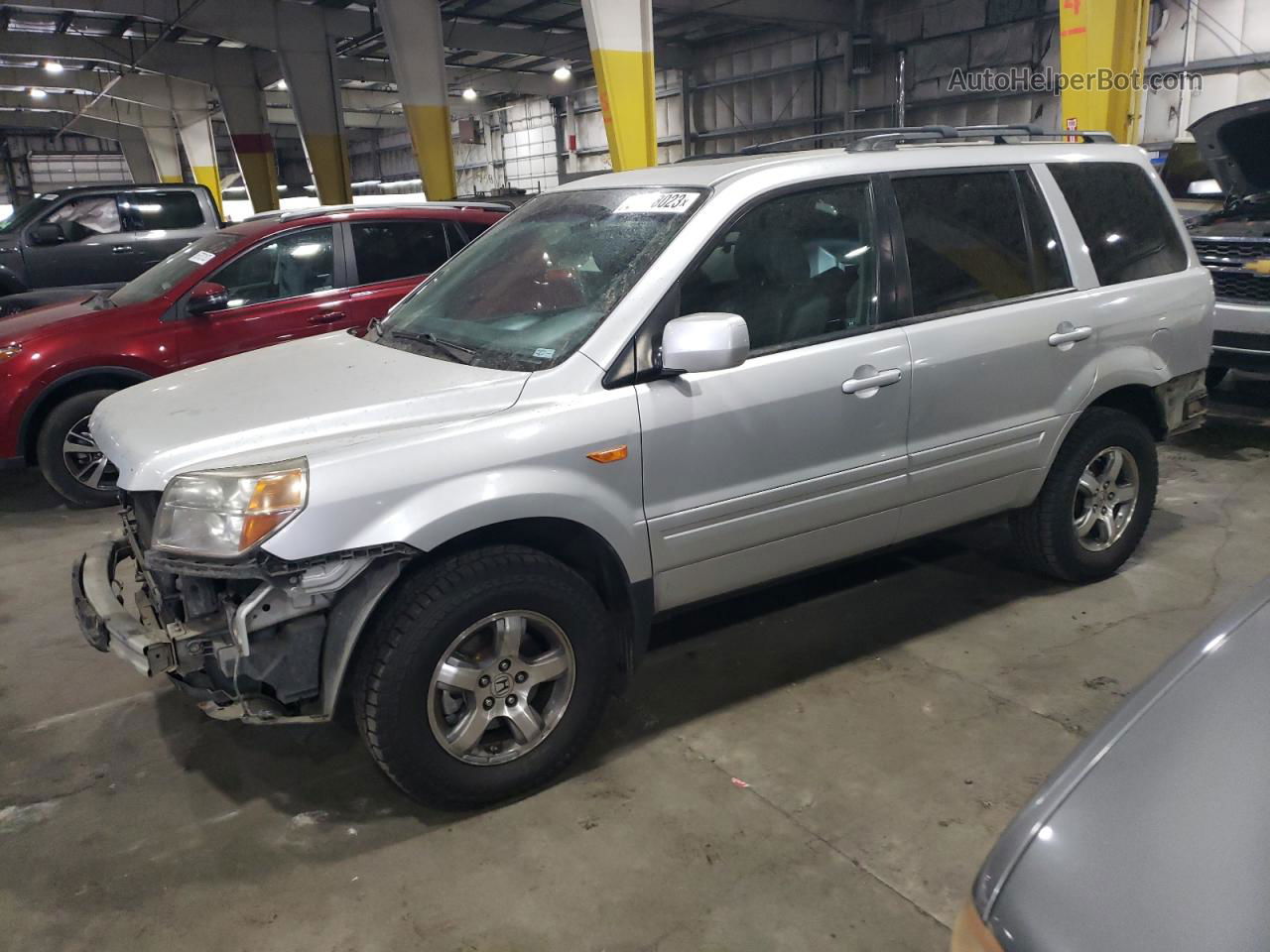 2007 Honda Pilot Exl Silver vin: 2HKYF18707H508250