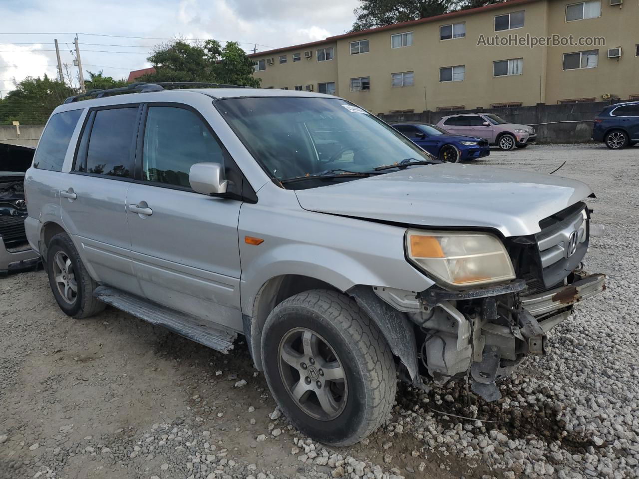 2007 Honda Pilot Exl Silver vin: 2HKYF18707H522813