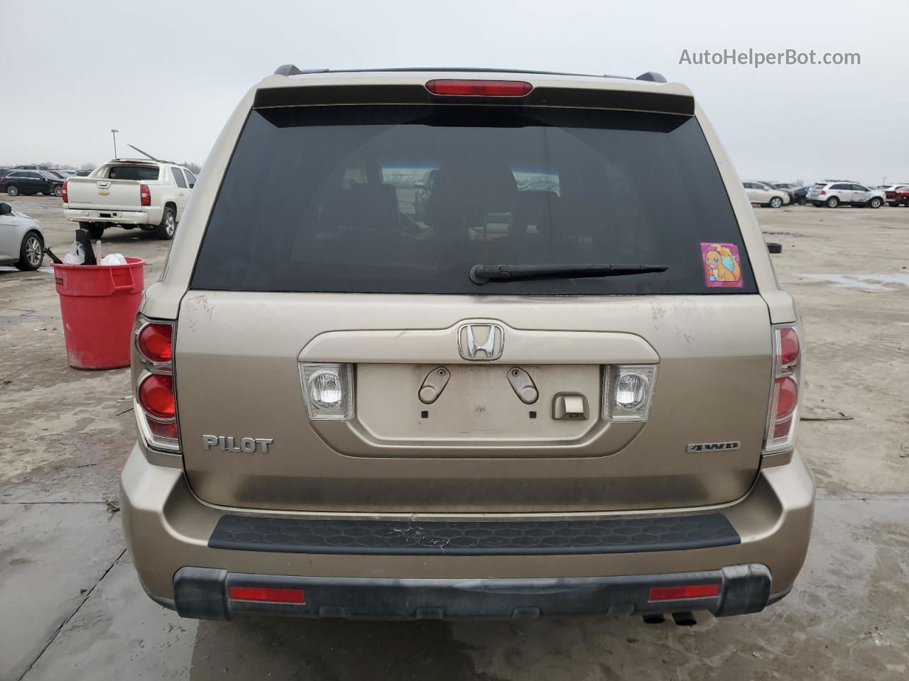 2007 Honda Pilot Exl Tan vin: 2HKYF18737H521445