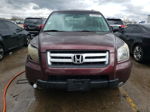 2007 Honda Pilot Exl Burgundy vin: 2HKYF18737H527374