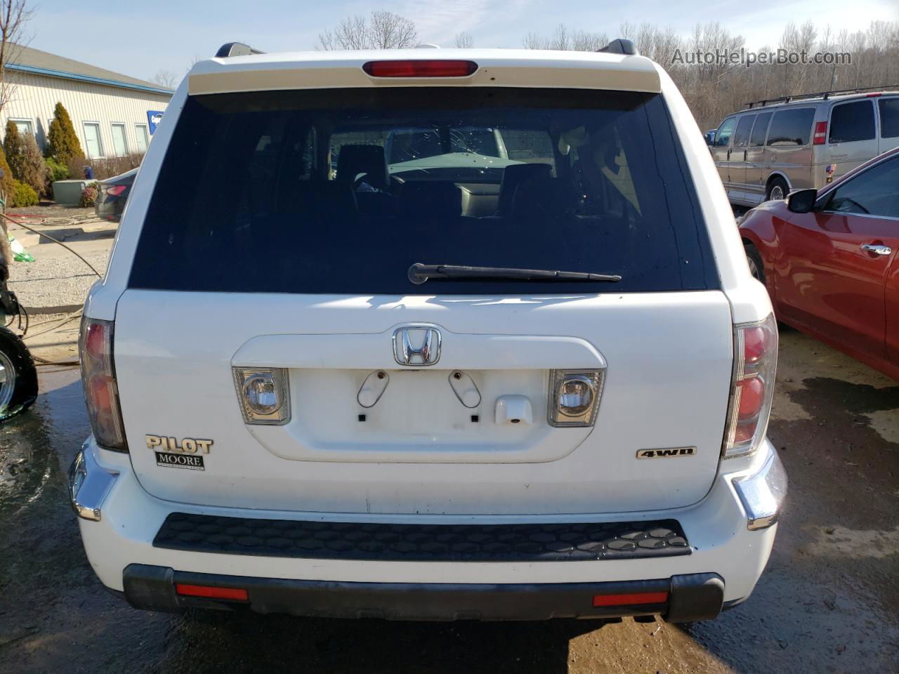 2007 Honda Pilot Exl White vin: 2HKYF18747H514147