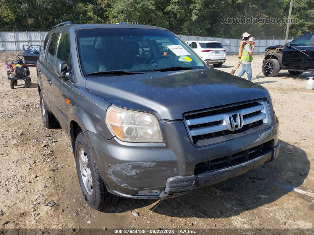 2007 Honda Pilot Ex-l Gray vin: 2HKYF18747H528534