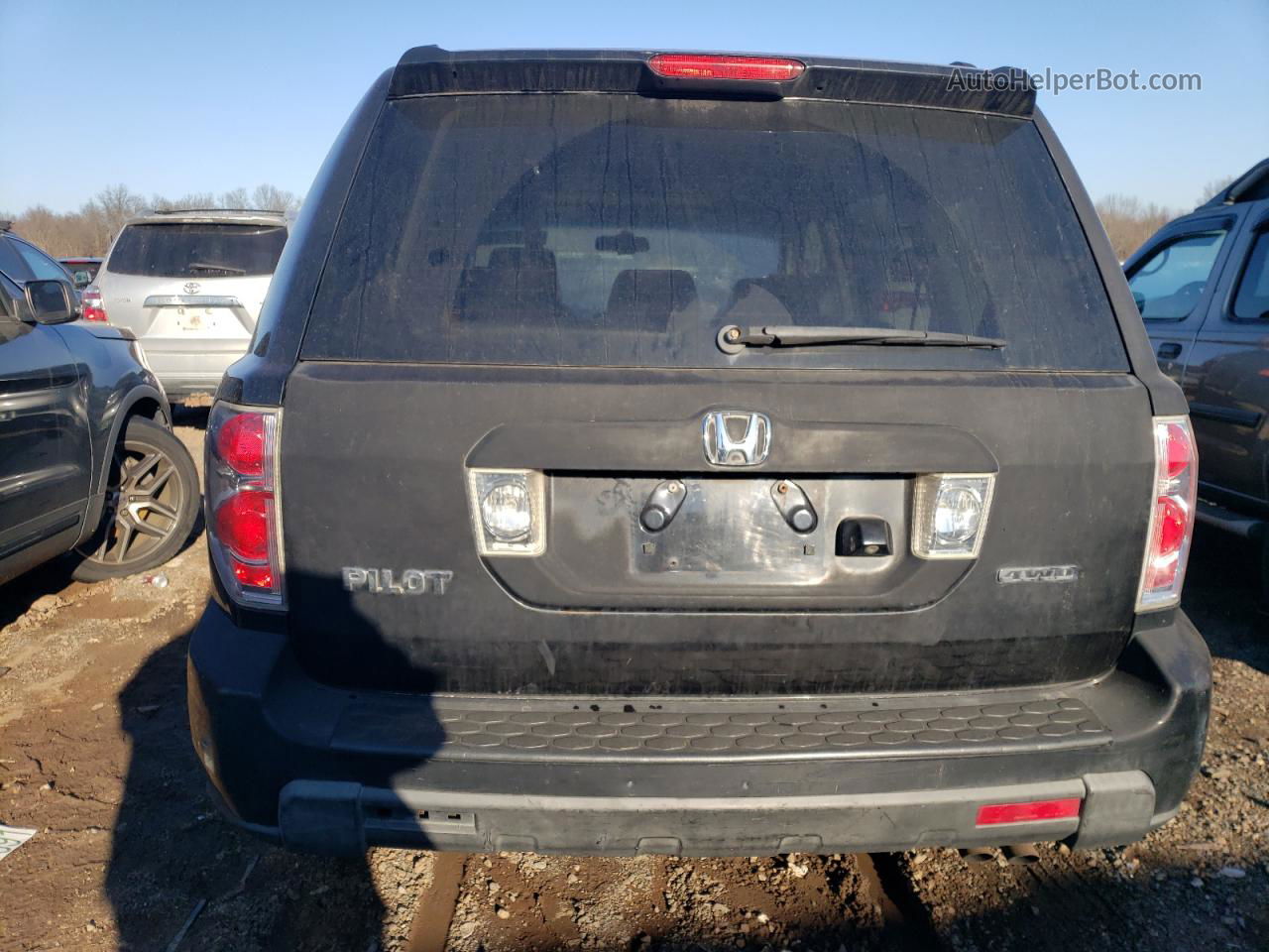 2007 Honda Pilot Exl Black vin: 2HKYF18767H537493