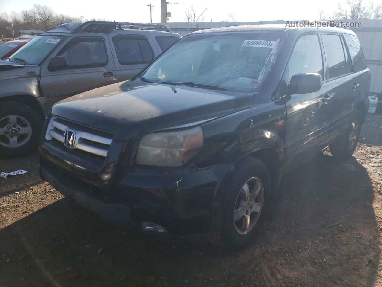 2007 Honda Pilot Exl Black vin: 2HKYF18767H537493