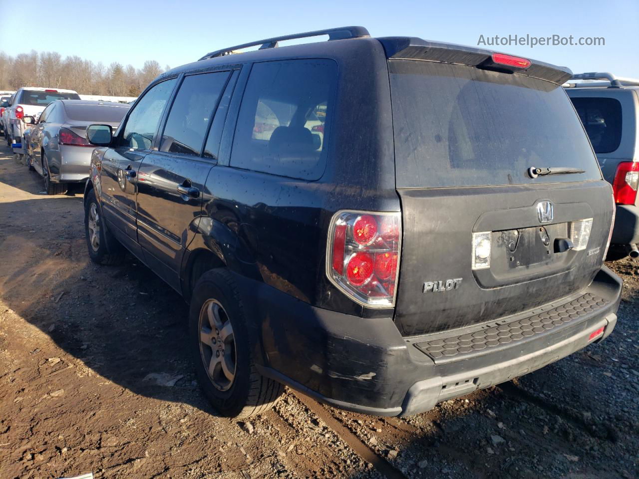 2007 Honda Pilot Exl Black vin: 2HKYF18767H537493