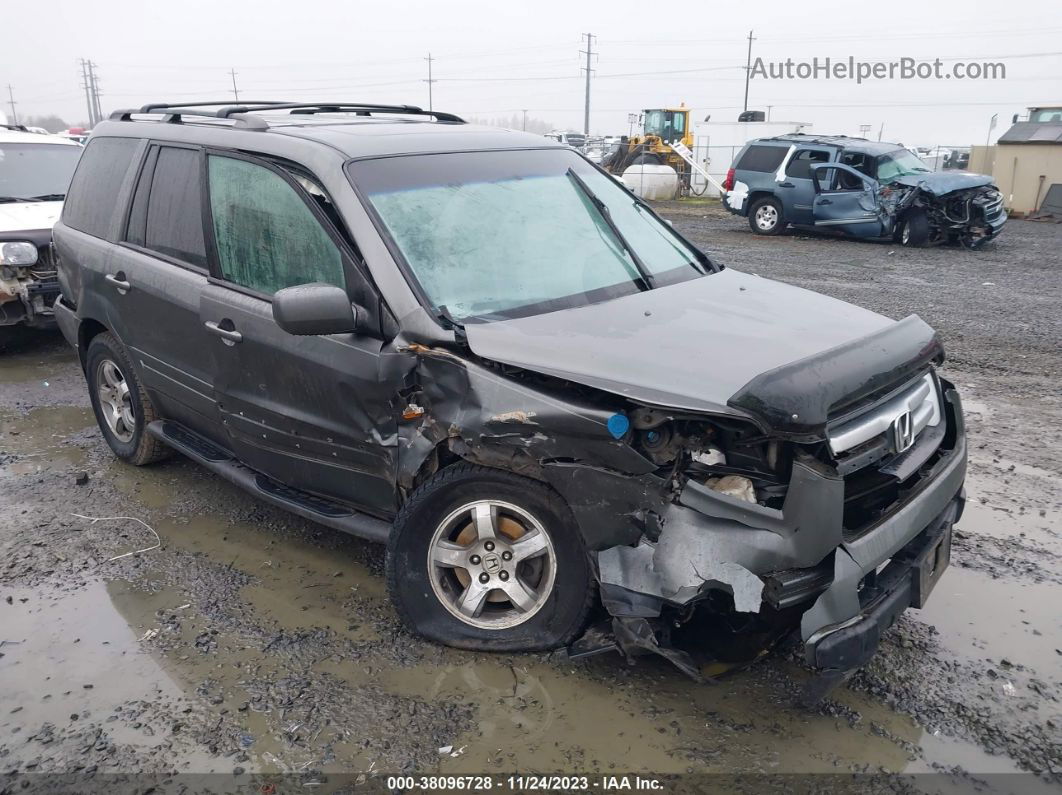 2007 Honda Pilot Ex-l Gray vin: 2HKYF18777H540516