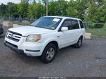 2007 Honda Pilot Ex-l White vin: 2HKYF18787H510201