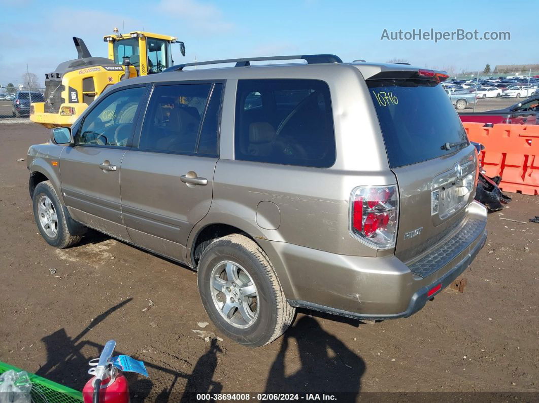 2007 Honda Pilot Ex-l Gold vin: 2HKYF18787H522834