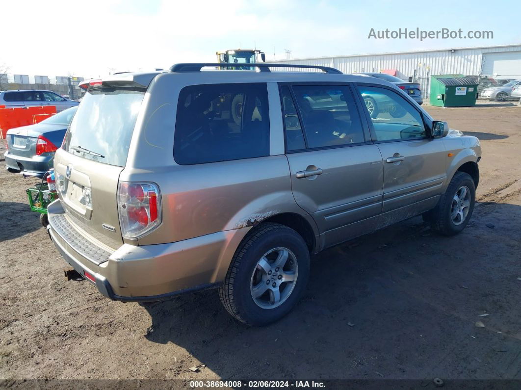 2007 Honda Pilot Ex-l Gold vin: 2HKYF18787H522834