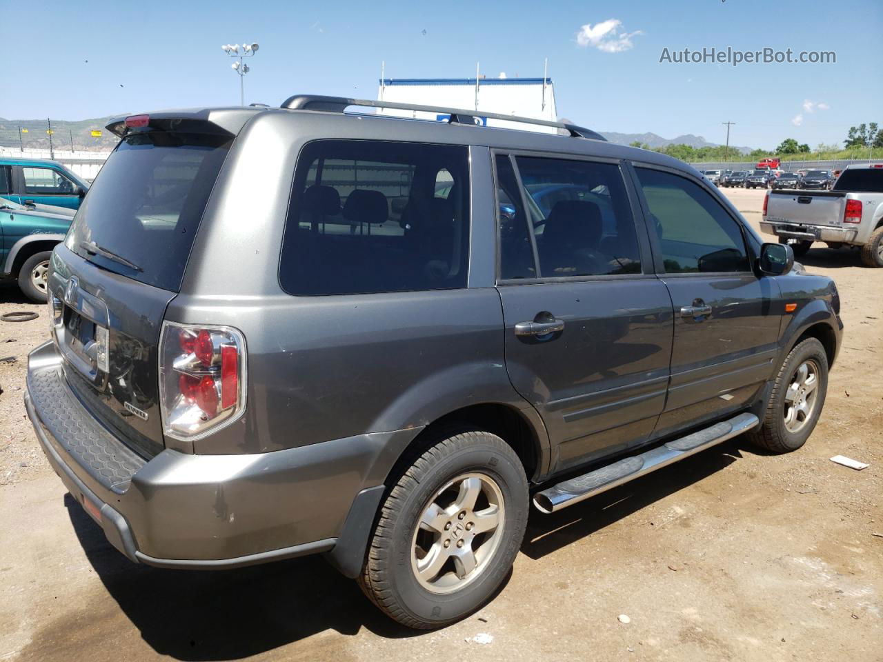 2007 Honda Pilot Exl Gray vin: 2HKYF18787H535969