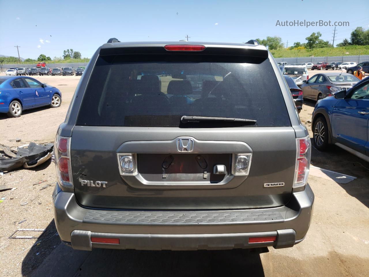 2007 Honda Pilot Exl Gray vin: 2HKYF18787H535969