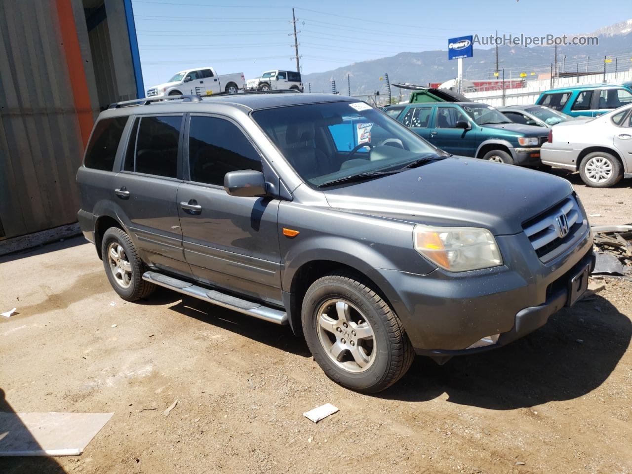 2007 Honda Pilot Exl Gray vin: 2HKYF18787H535969