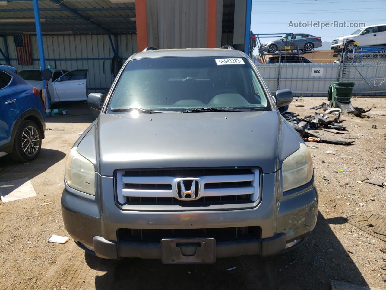 2007 Honda Pilot Exl Gray vin: 2HKYF18787H535969