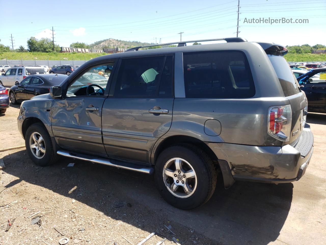 2007 Honda Pilot Exl Gray vin: 2HKYF18787H535969