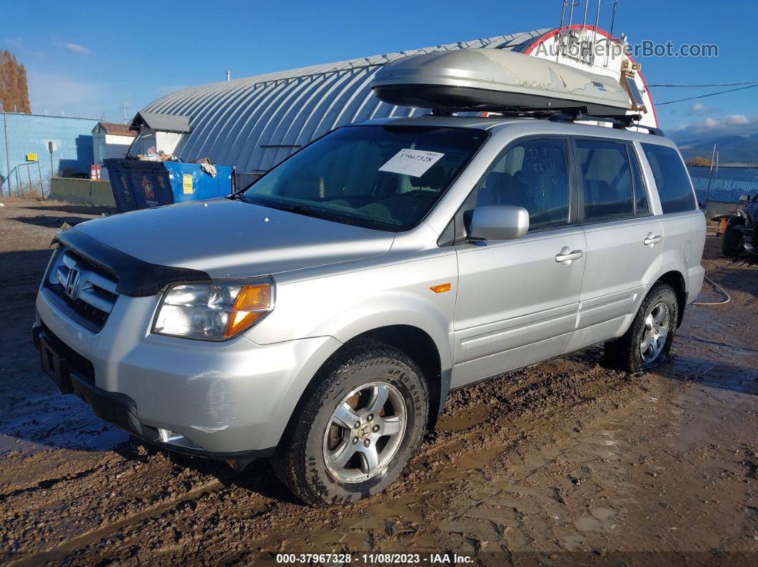 2007 Honda Pilot Ex-l Silver vin: 2HKYF18797H517528