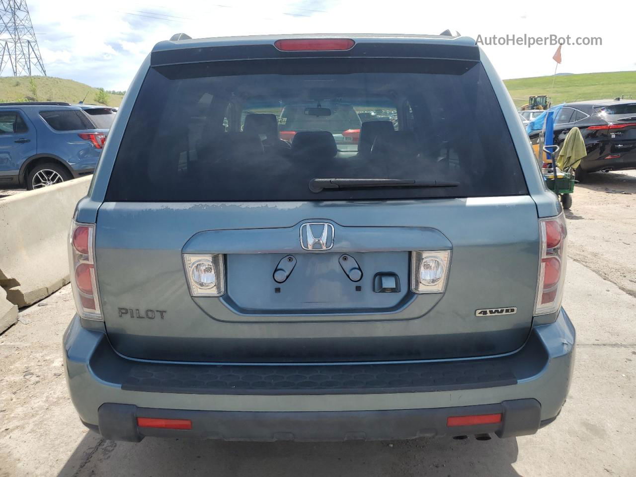 2007 Honda Pilot Exl Blue vin: 2HKYF18797H539075