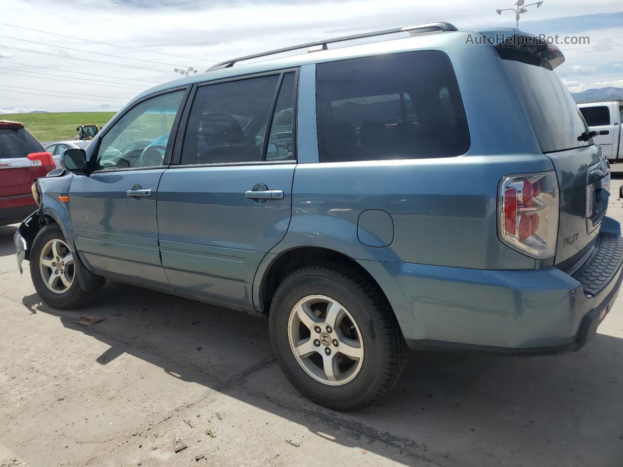 2007 Honda Pilot Exl Blue vin: 2HKYF18797H539075