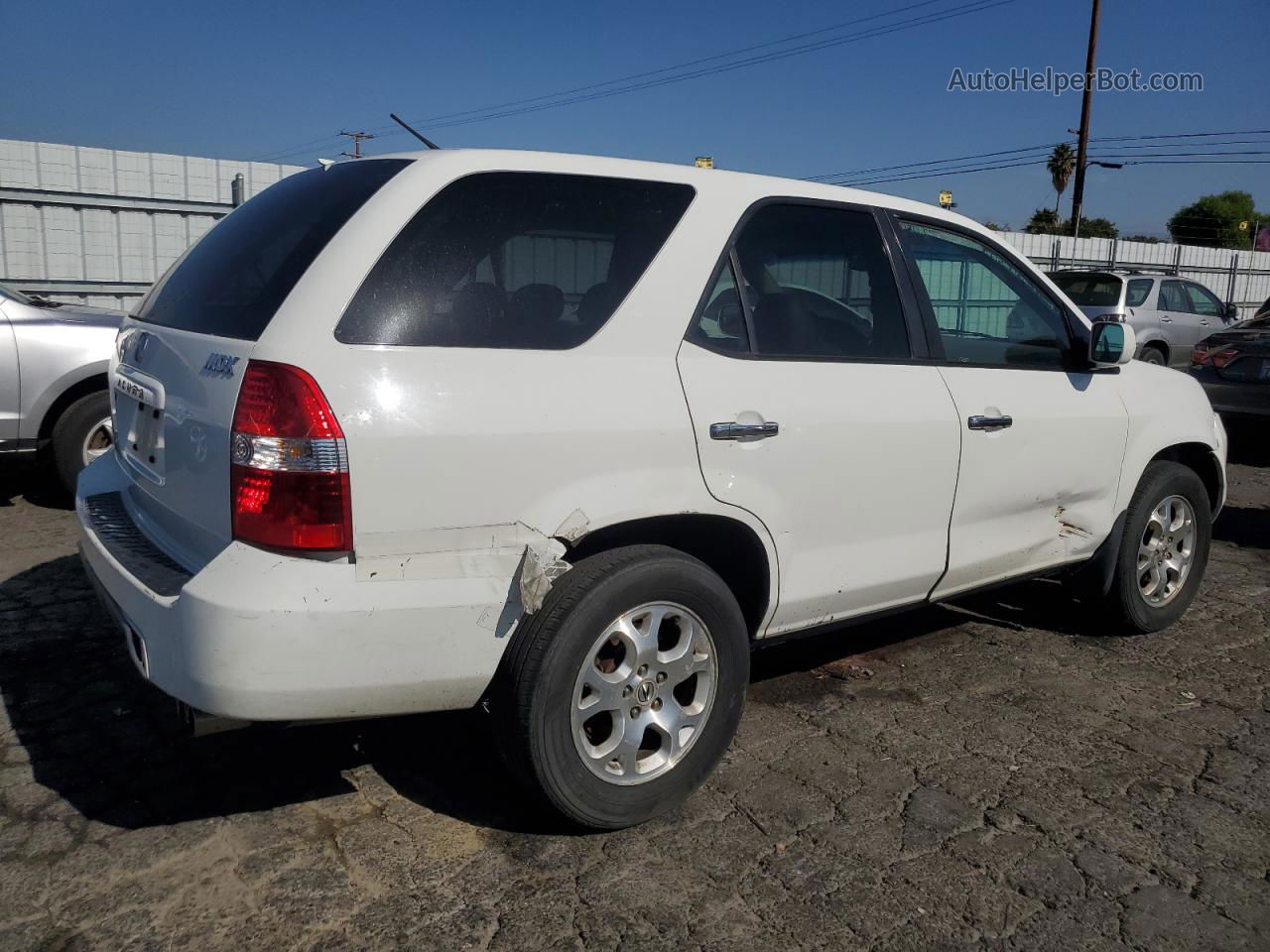 2002 Acura Mdx  White vin: 2HNYD18202H544445