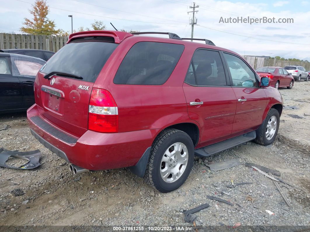 2002 Acura Mdx   Burgundy vin: 2HNYD18222H503430