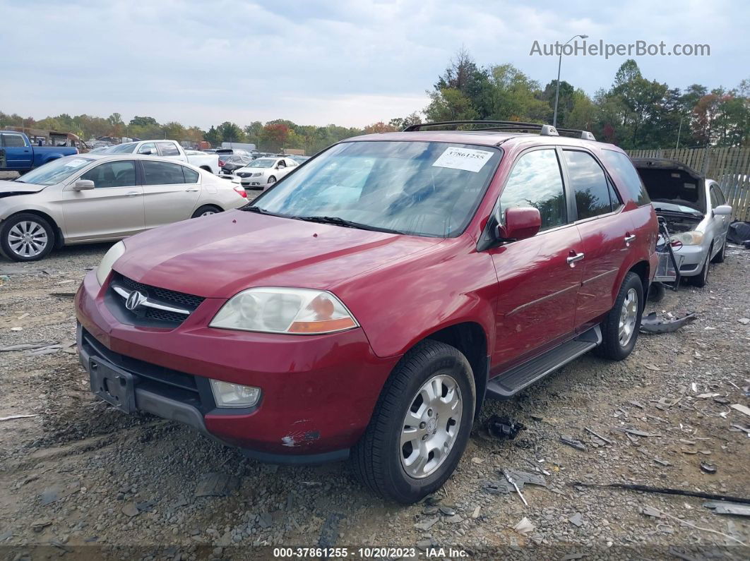 2002 Acura Mdx   Burgundy vin: 2HNYD18222H503430