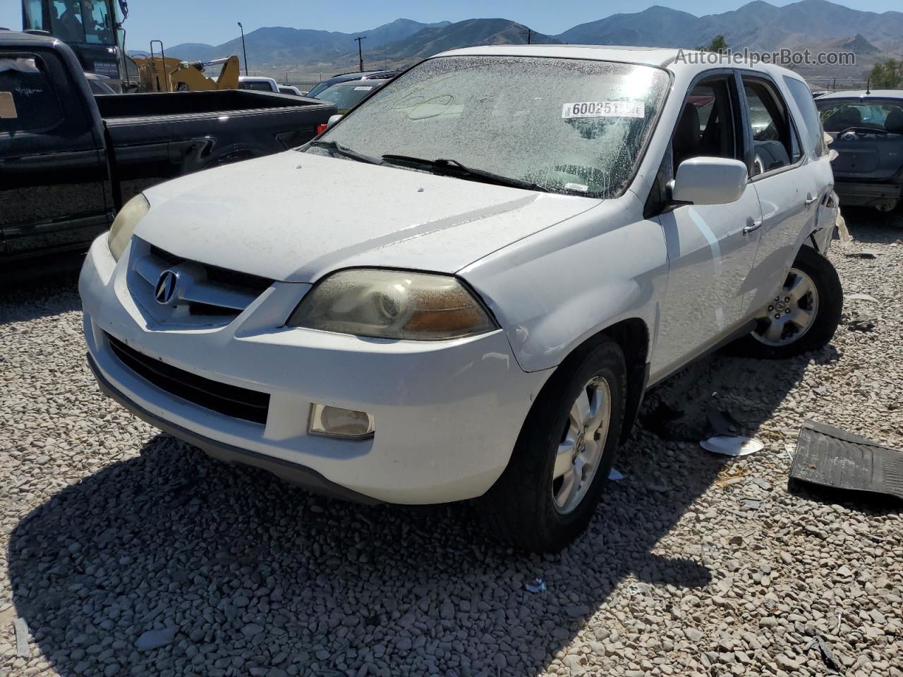 2005 Acura Mdx  White vin: 2HNYD18225H508695