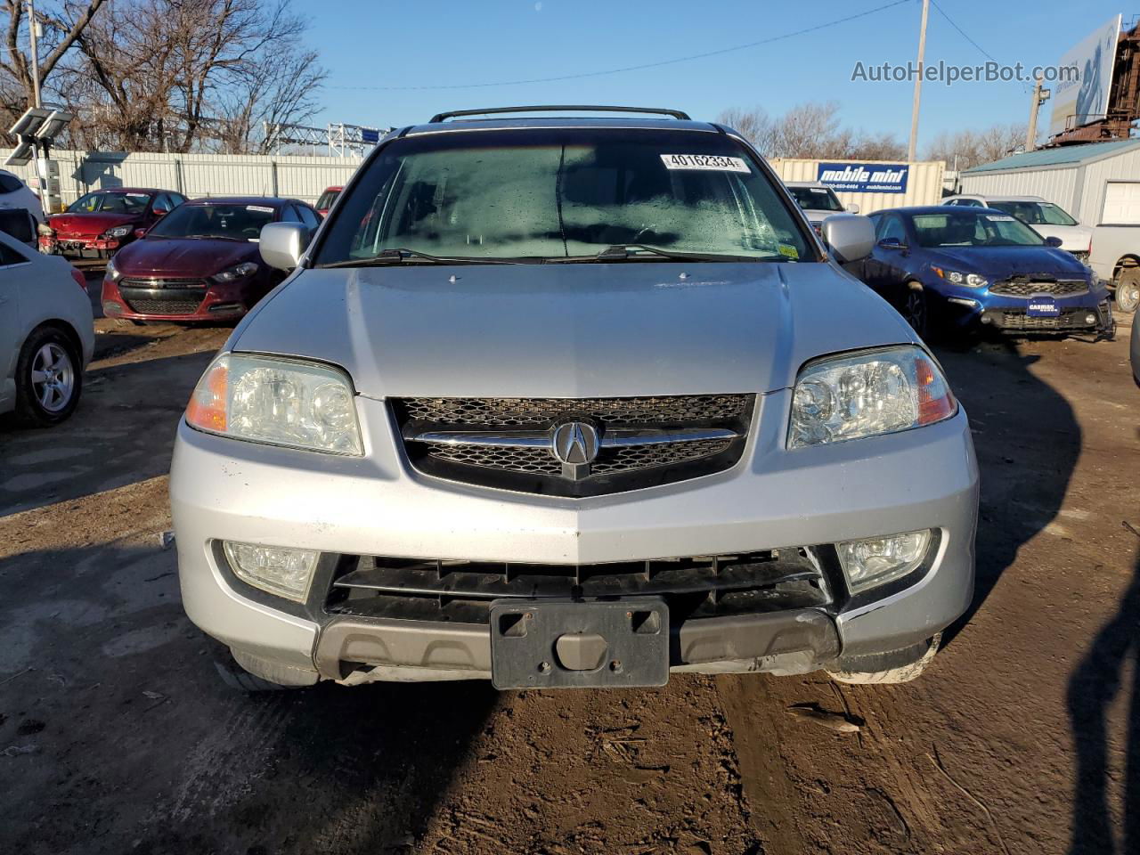 2002 Acura Mdx  Серебряный vin: 2HNYD18242H531567