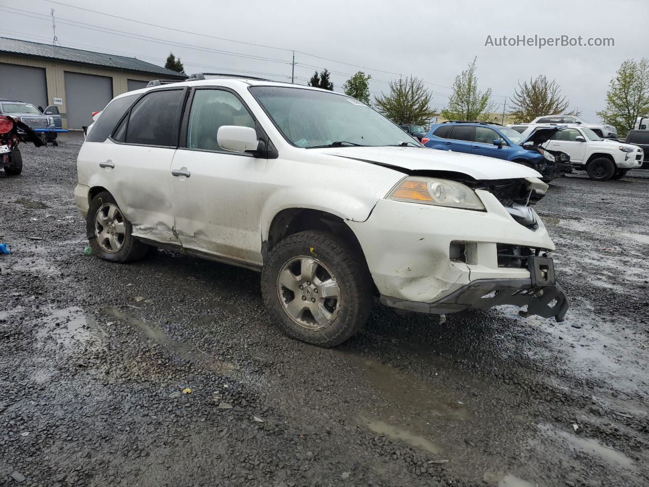 2005 Acura Mdx  White vin: 2HNYD18255H545403