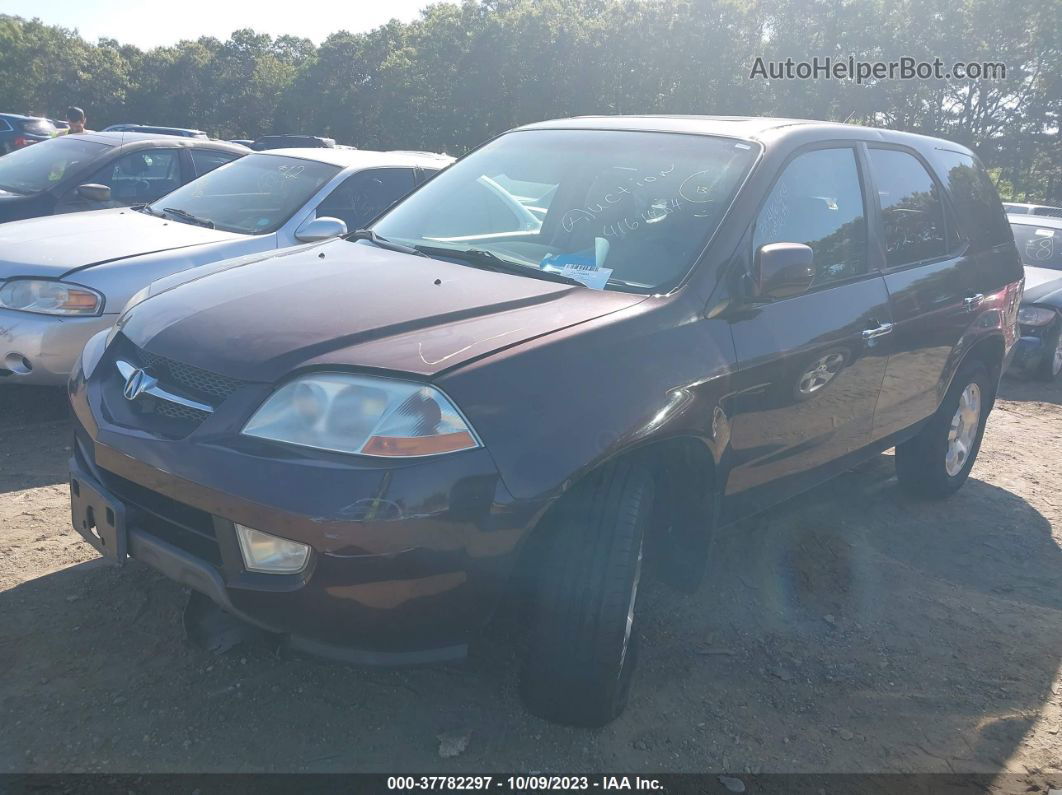 2002 Acura Mdx   Maroon vin: 2HNYD18462H510429