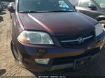 2002 Acura Mdx   Темно-бордовый vin: 2HNYD18462H510429