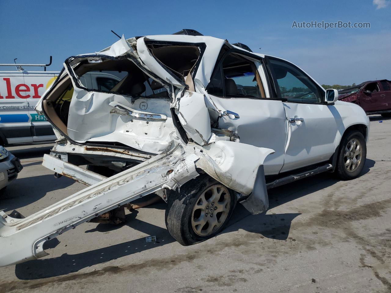 2002 Acura Mdx Touring White vin: 2HNYD18602H500481