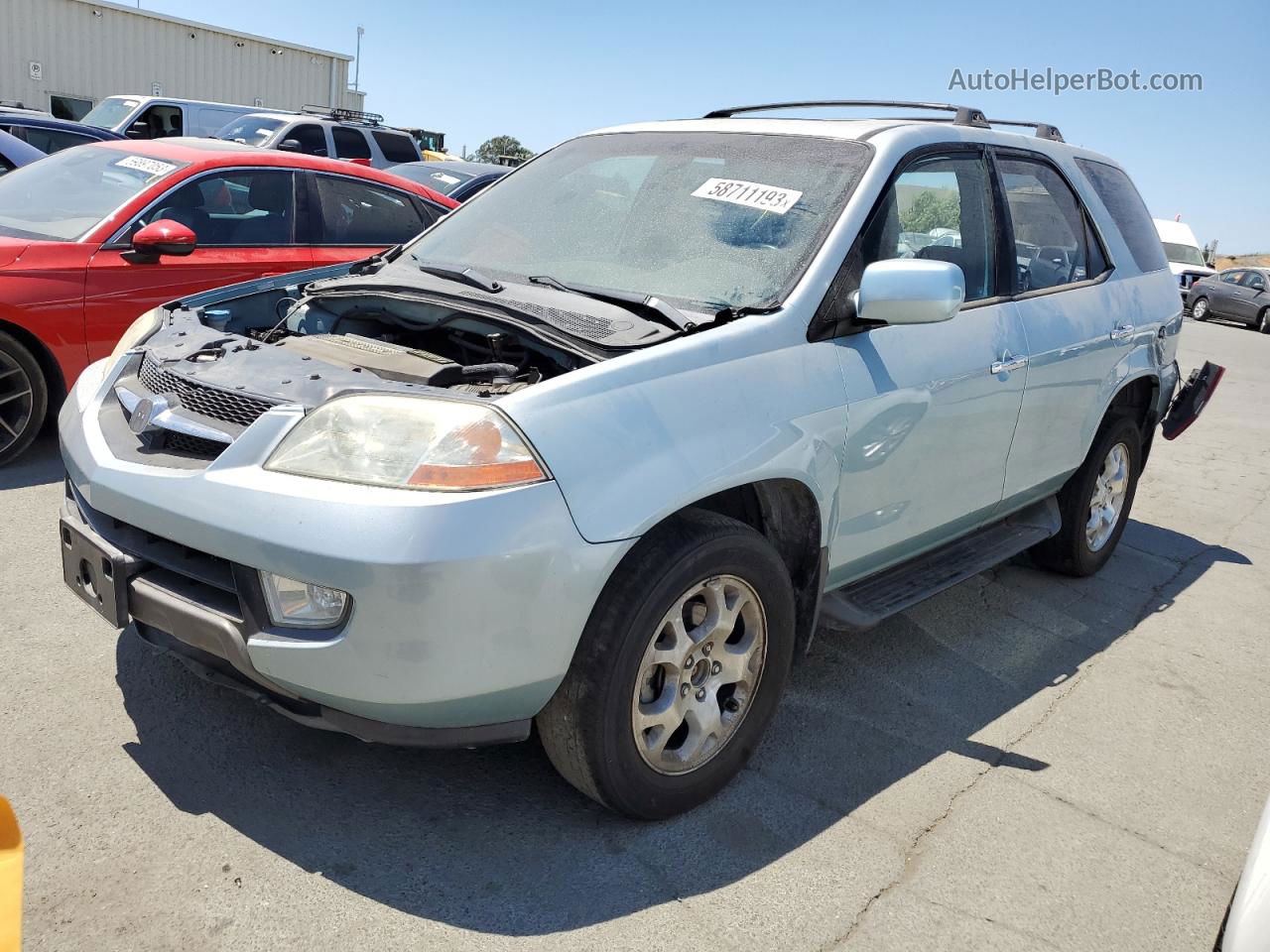 2002 Acura Mdx Touring Silver vin: 2HNYD18602H530466