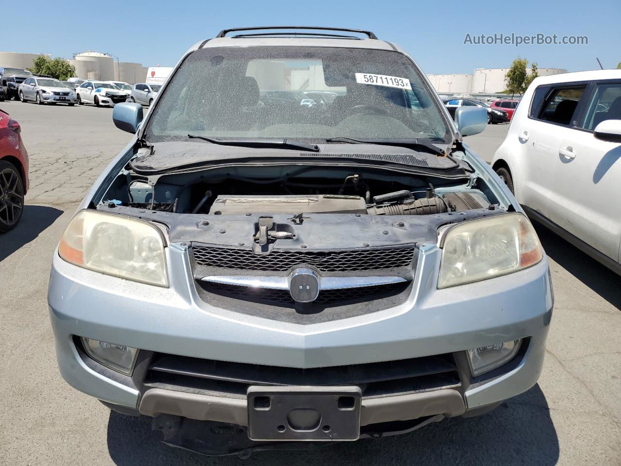 2002 Acura Mdx Touring Silver vin: 2HNYD18602H530466